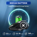 LEXIN G2P Motorrad Bluetooth Headset, Helm Kommunikationssystem für 2 bis zu 6 Personen in Reichweite von 1000m, IP67 Wasserdicht Freisprecheinrichtung mit FM Radio, Doppelpack