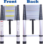 5M Teleskopleiter, Aluleiter Klappleiter Mehrzweckleiter Rutschfester Ausziehleiter Ausziehbare Leiter Sprossenleiter Stehleiter Tragbar Leichte Leiter Schiebeleiter 150 kg Belastbarkeit