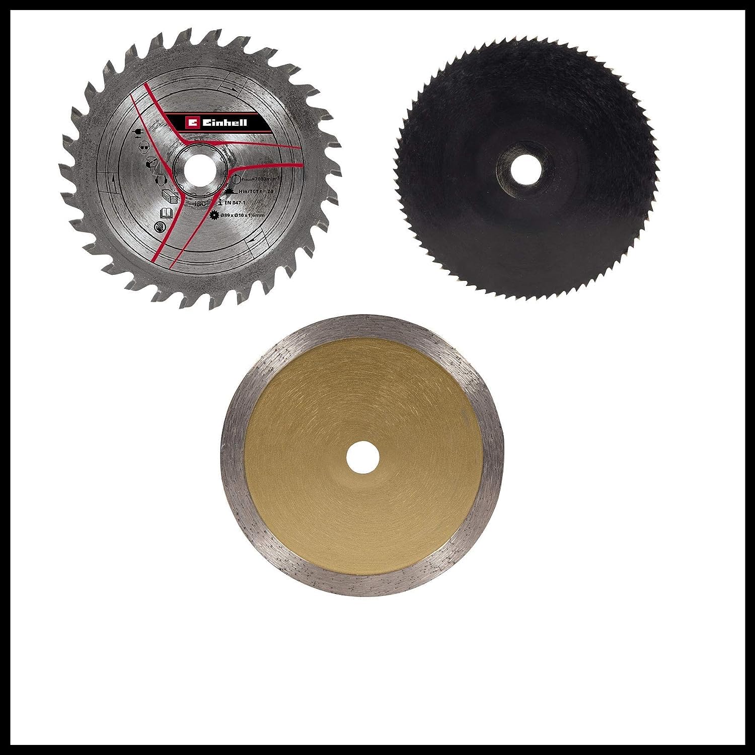 Einhell Mini-Handkreissäge TC-CS 89 (600 W, 7200 min^-1, 27 mm Schnitttiefe, 10 mm Sägeblattaufnahme, Spindelarretierung, TCT Sägeblatt, Parallelanschlag)