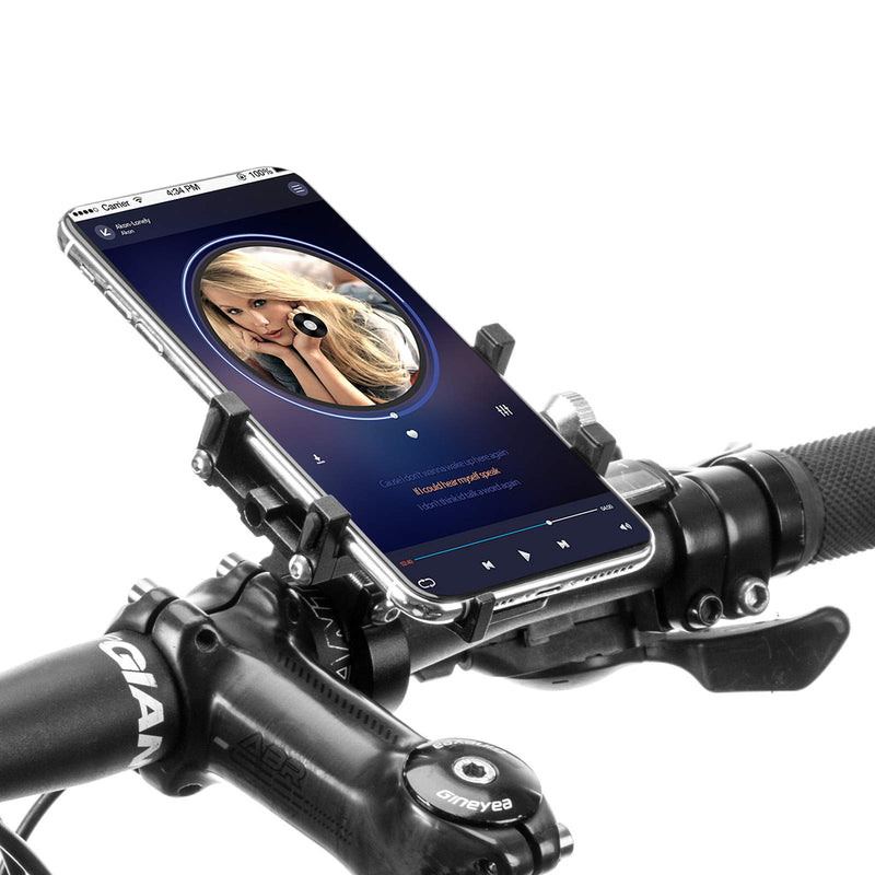 ROCKBROS Fahrrad Motorrad Handyhalterung für 4.2-6.8 Zoll Smartphone 360° Drehbar Ebikes Halterung für Lenker 22.2 bis 31.8mm Universal