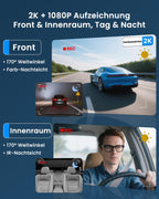 Dashcam Auto, UCOCARE 4G LTE Dash Camera Auto mit SIM Karte, 64GB-Karte, Dashcam mit Parküberwachung ohne WLAN, App-Zugriff, 2-Wege Talk, Bewegungserkennung-Alarm, Nachtsicht, GPS, 170° Weitwinkel