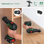 Bosch Akku-Schlagbohrschrauber AdvancedImpact 18V-80 QuickSnap (zum Bohren und Schrauben; 18V System; bürstenlos; 82 Nm; 13-mm-Bohrfutter; Zusatzhandgriff; ohne Akku)