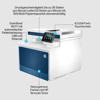 HP Color LaserJet Pro MFP 4302fdw Multifunktions-Farblaserdrucker, Automatischer beidseitiger Druck, Wi-Fi, Fax, Hohe Druckgeschwindigkeit, Bis zu 50.000 S./Monat, Wolf Pro Security