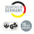 Leitz Starker Büro Locher aus Metall, Für 40 Blatt, Anschlagschiene mit Formatangaben, Ergonomisches Design, schwarz, 51380095