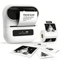 Phomemo M220 Etikettendrucker Bluetooth, Tragbarer Etikettiergerät Bluetooth Thermo Label Printer für Barcode,Einzelhandel,kleine Unternehmen,mit Telefonen & PC-System Weiß