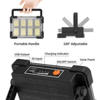 OHAYORI LED Baustrahler Akku, 4 Modi LED Strahler Akku, Campinglampe Aufladbar, Tragbare USB Wiederaufladbare PowerBank, Dimmbares Notlicht für Garten, Angeln, Camping, Wartung, Notfall