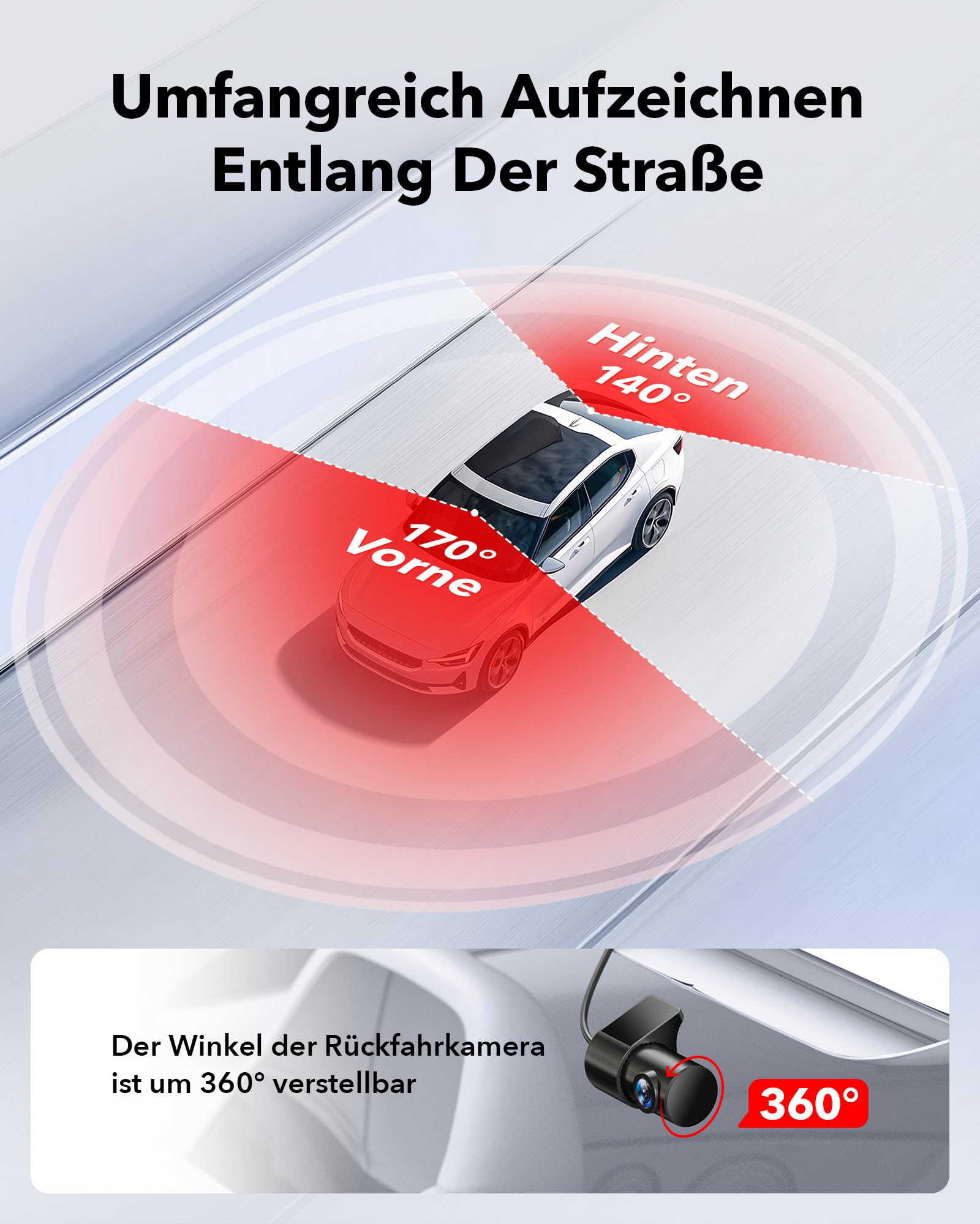 REDTIGER Dashcam 4K FrontUndHeck UltraWeitwinkel STARVIS2 GPSWiFi AutofahrerPremium