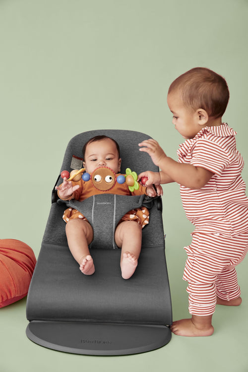 BabyBjörn Babywippe Bliss, 3D-Jersey, Schwarzgrau