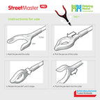 The Helping Hand Company Streetmaster PRO Schwerlast-Abfallsammler 85 cm Langer Müllsammler für Erwachsene Mehrzweck-Greifer mit drehbarem Kopf, leicht zu greifen, Leichter Greifer für Müll