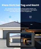 AUTO-VOX Rückfahrkamera kabellos: 5" 1080P Monitor,Dual-Channel,30 Min. Einbau,Stabile Digitale Funkübertragung,IP69K Wasserdicht & Nachtsicht,für SUV, LKW, PKW, Pickup,Anhänger