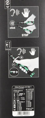 Wera 05130110001 Click-Torque A 6 Set 1 Drehmomentschlüssel-Satz