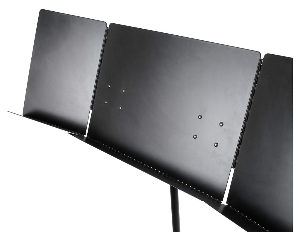 Classic Cantabile Orchesterpult Pro - Ausklappbares Dirigentenpult für Partituren - 3-teilige Notenablage, abnehmbar - Schwarz
