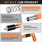 Manuelle Nagelpistole, 5 Gänge Nagelpistole Nail Gun mit 300 Runden Nägeln, Beton-Nagelpistole für Stahl & Beton, Tragbare Nail Gun für Decken-/Draht-Hider mit Handschuhen