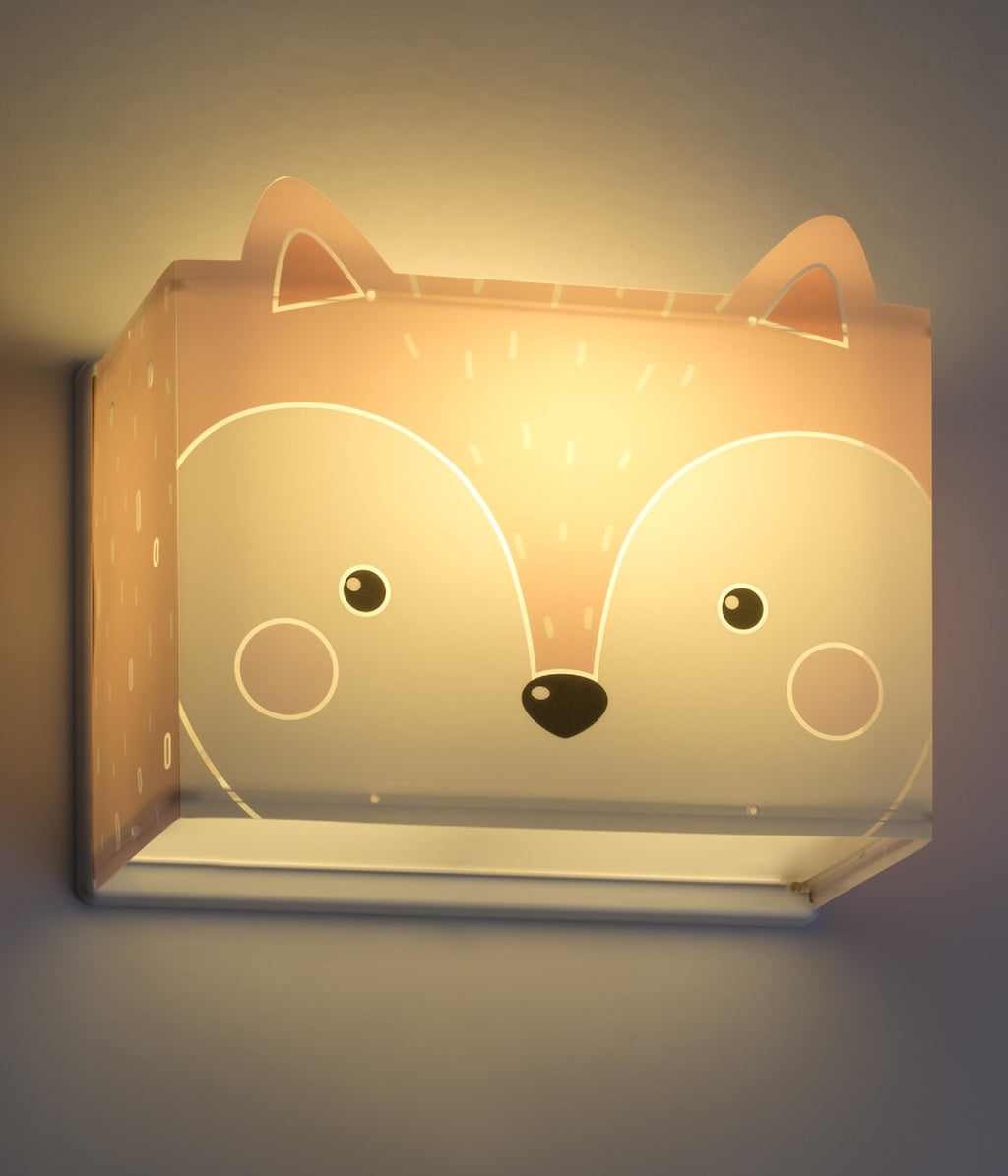 Dalber kinder Wandlampe, Kinderlampe Wandleuchte, kinderzimmer Little Fox Fuchs Tiere, Rose, 64588, E27