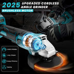 Ecarke Akku Winkelschleifer kompatibel mit Makita Akku 18V Li-Ion, 900W Bürstenloser Profi-Schleifer, 9000U/min, 12.5cm Scheibendurchmesser mit Winkelschleiferschlüssel (Ohne Akku und Ladegerät)
