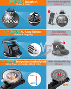 VANMASS Handyhalterung Auto 2026 neuste Version Handy Halterung Auto 4 in 1 Lüftung & Saugnapf Handyhalter 100% Kratzschutz Smartphone Halterungen Innentürgriffe für iPhone 17 Samsung S24 Huawei