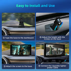 7 Zoll Wireless Carplay Display, Tragbarer Auto Display mit Carplay & Android Auto, Auto Bildschirm mit GPS Navigation, Siri/G00gle Assistant, Mirror Link, Bluetooth, FM für alle Vehicles