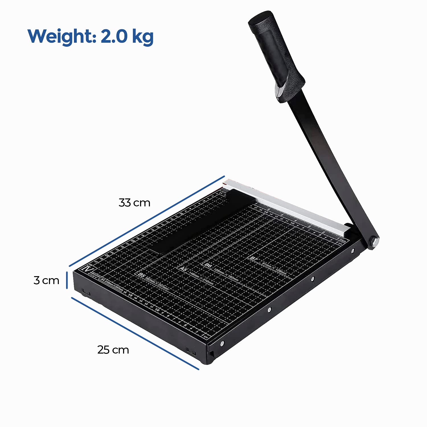 Ediesi, Papierschneider, A4, Schneidemaschine, Papierschneidemaschine, Hebelschneider, Schere für Papier und Fotos, Manuell, höchste Präzision, 4 Farben erhältlich (Schwarz, A4)