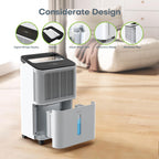 CONOPUPlus Luftentfeuchter 16L/Tag, Ultra-leiser Luftentfeuchter Elektrisch, Intelligentes Zentralsteuerungs, AUTO Modus, Feuchtigkeitsanzeige Licht, 24H Timer, Raumentfeuchter, Mehr Effizient