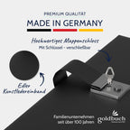 goldbuch Dokumentenmappe, Bologna, 27,5 x 34 cm, Inklusive 5 Sichthüllen, Erweiterbar, Mit Schloss, Kunstleder, Schwarz, 53523