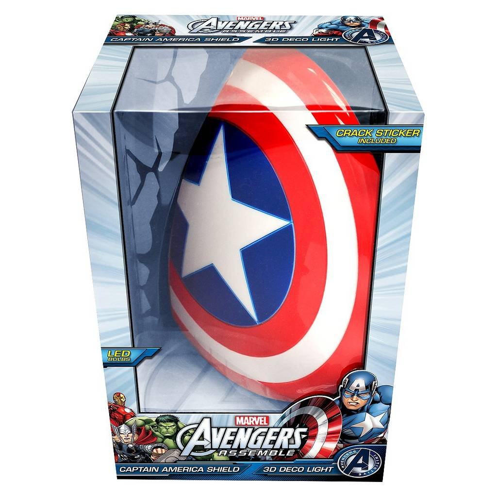 Light 816733002187 Wandleuchte Marvel Captain America-Schild von 3D FX, Rot, Weiß und Blau