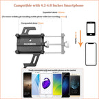 ROCKBROS Fahrrad Motorrad Handyhalterung für 4.2-6.8 Zoll Smartphone 360° Drehbar Ebikes Halterung für Lenker 22.2 bis 31.8mm Universal