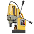 VEVOR Magnetbohrmaschine, 1200-W-Motor, magnetisch, elektrisch, 12500 N, Bohrdurchmesser von 40 mm, mit 2 Bohrspitzen, variable Geschwindigkeit, für Metalloberflächen, Gelb