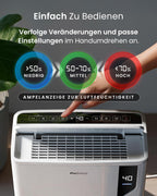 Pro Breeze 20L Smart Luftentfeuchter elektrisch - Luftentfeuchter mit Kompressor, Smart App Steuerung, Feuchtigkeitssensor, Luftfilter, Wäschemodus, Timer - Gegen Schimmel - Entfeuchter für bis 35m²