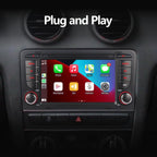 LXKLSZ Autoradio kompatibel mit drahtlos Carplay/Android Auto für Audi A3 S3 RS3 2003-2012 mit IPS Touchscreen/Bluetooth/Mirror Link/FM/AM/USB/RDS