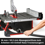 Einhell Professional Tischkreissäge mit Schiebetisch TP-CC 10 T (2000 W, 85 mm Schnitthöhe, Ø 254 mm Sägeblatt, Schiebeschlitten, Tischverbreiterung, Winkelanschlag)