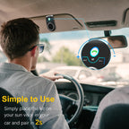Bluetooth KFZ Freisprecheinrichtung, Bluetooth 5.0 In Car Speakerphone Handsfree Car Kit mit Geräuschunterdrückendes mikrofon und Stereo-Sound für GPS, Musik, Telefongespräche Unterstützt 2 Telefone