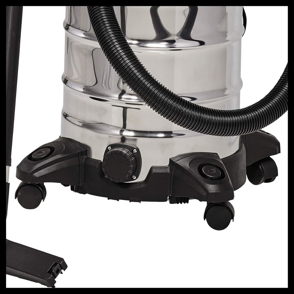 Einhell Nass-Trockensauger TC-VC 1930 S (1.500 Watt, rostfreier Edelstahlbehälter 30 l, Blasanschluss, inkl. Plastiksaugschlauch, Kombi-, Fugendüse & Diverse Filter)