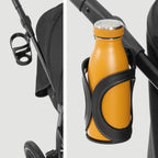 hauck Rapid 3R, Schwarz - Dreirad Kinderbuggy mit Gummireifen, Federung und Liegeposition ab Geburt bis 22 kg, UV Schutz 50+, Zusammenklappbar, Höhenverstellbarer Schieber mit Becherhalter