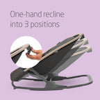 Maxi-Cosi KORI 2-in-1 Ergonomischer Babywippe mit Spielzeugbogen 0-2 Jahre bis 15 kg Neugeborenen Hüpfstuhl 3 Liegepositionen Easy-In Harness Leicht & Kompakt Neugeborenes Kissen Beyond Graphite