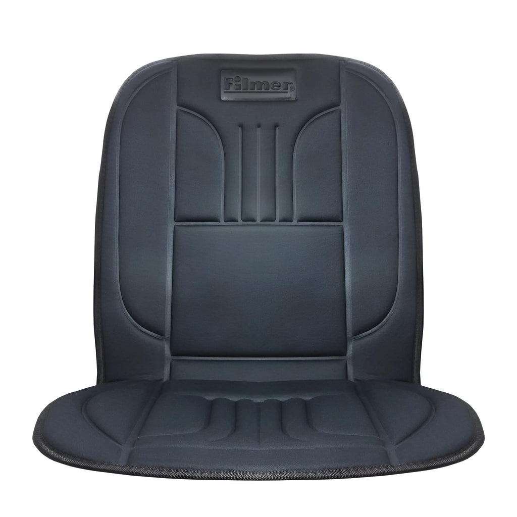 BURI Premium Autositzauflage Winter 2 Stufen | Bequemer Sitzschutz mit Rückenlehne | rutschfest, ergonomisch & langlebig | Weiche Polsterung für warmes Sitzgefühl für 95% Aller Fahrzeuge (1 Stück)