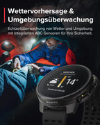 SUUNTO Vertical Abenteuer Uhr - GPS Smartwatch, Zweifrequenz GPS Navigation, Kostenlose Offline-Karten, mit Solarladung Akkulaufzeit bis zu 65 Tagen, Militärgeprüftes Gehäuse, 100m Wasserdichtigkeit