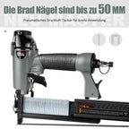NEU MASTER Druckluftnagler, 2 in1 Drucklufttacker mit Transportkoffer inkl. 800 Nägel und 200 Klammern für Werkstatt und Haus
