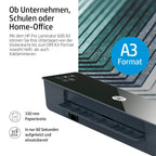 HP Pro Laminator 600 A3, Laminiergerät, 75/80-125 Micron, inklusive Laminierfolien, 3164