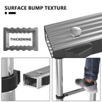 4,4M Teleskopleiter mit Haken Edelstahl Leiter Klappleiter Ausziehleiter Stehleiter Rutschfester, Teleskop-Design, aus hochwertigem Edelstahl, Tragbar, Leichte, 150 kg Belastbarkeit