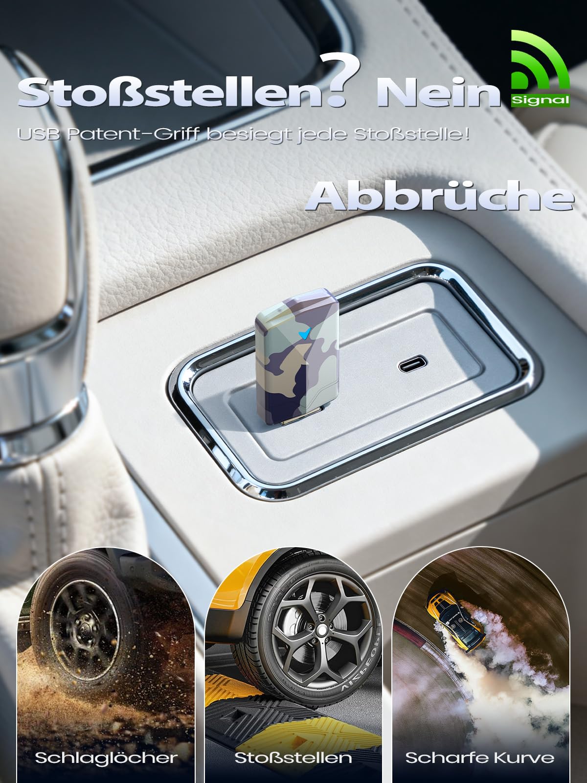 2026 Pro Mini CarPlay Wireless Adapter & Android Auto Wireless Adapter, Plug & Play, USB-A/USB-C, Stabil und Kompakt für Flüssiges Fahren, Kompatibel mit Autos ab 2016, iOS 10+ und Android 10+ Grau