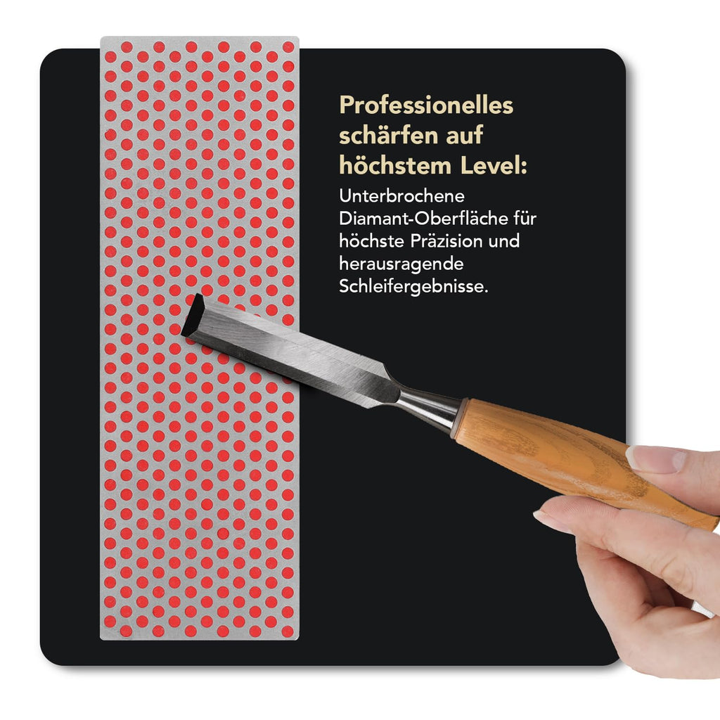 DMT Diamond Whetstone™ Diamant Schleifstein in Holzbox 6" Set Grob, Fein, Extrafein, Messerschärfer in Profiqualität, 15cm Wetzstein für Messer und Werkzeuge, Made in USA, W6EFC