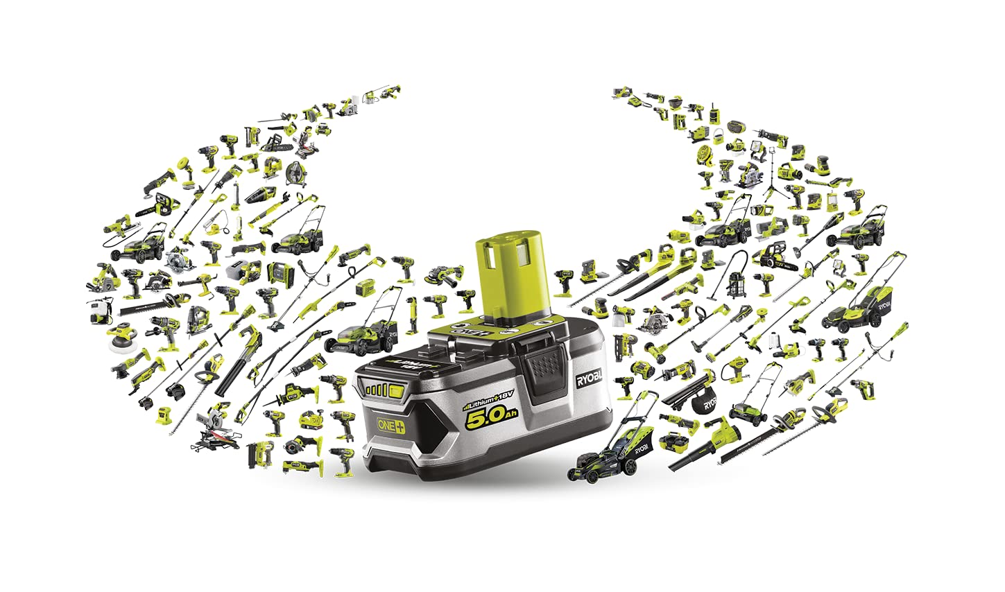 RYOBI 18 V ONE+ Akku-Kapp-/Gehrungssäge EMS190DCL (Sägeblattdurchmesser 190 mm, Leerlaufdrehzahl 4500 min⁻¹, Max. Gehrungswinkel links/rechts 45°/45° ohne Akku und Ladegerät)