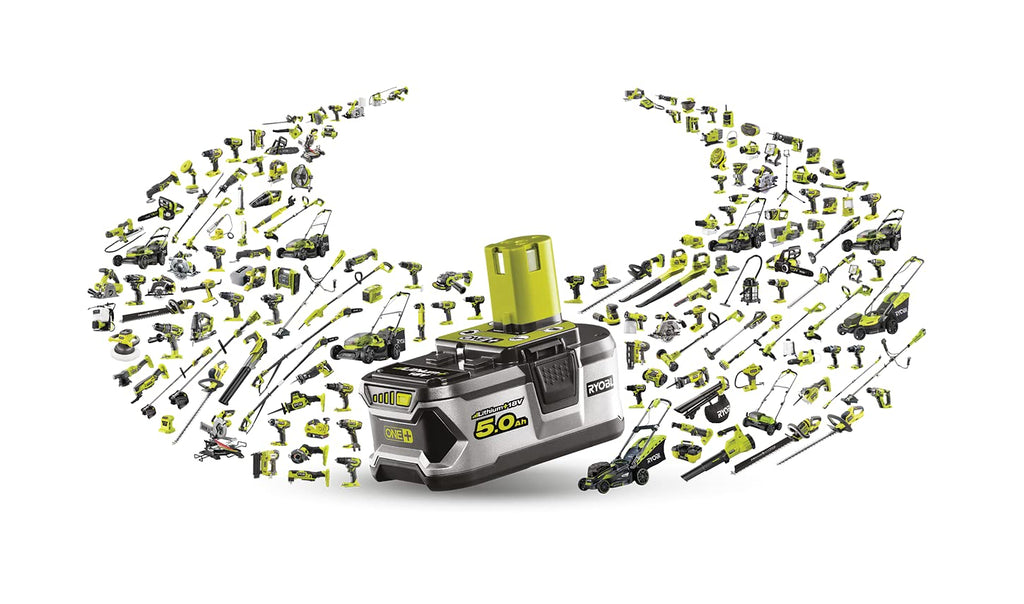 RYOBI 18 V ONE+ Akku-Gras- und Strauchschere OGS1822 (Grasscherenmesser 12 cm breit, Strauchmesser 20 cm lang, werkzeuglose Messertausch, ohne Akku & Ladegerät im Karton)