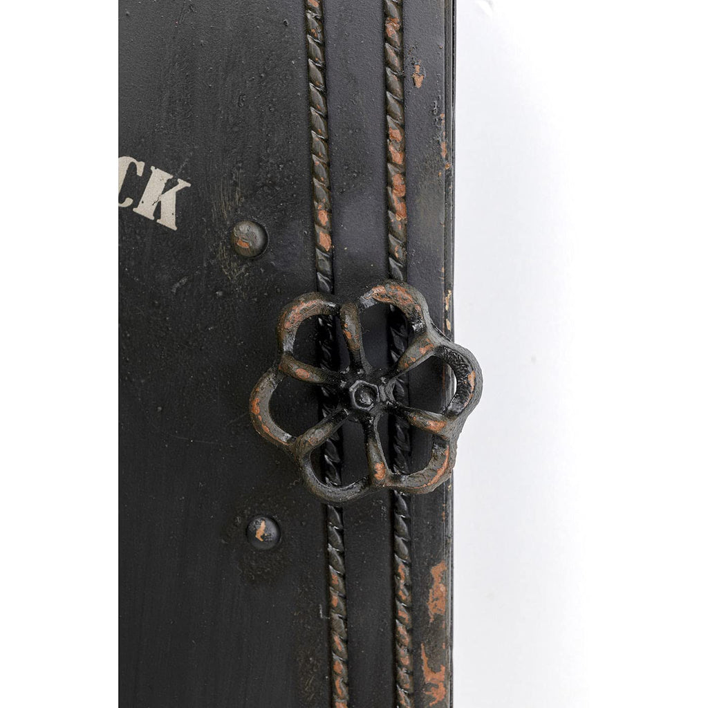 Kare Design Schlüsselkasten Safe, Schwarz, Schrank, Vintage Safe, mit 6 Haken, Stahl, Klein, 31x24x13 cm (H/B/T)