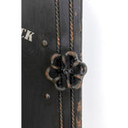 Kare Design Schlüsselkasten Safe, Schwarz, Schrank, Vintage Safe, mit 6 Haken, Stahl, Klein, 31x24x13 cm (H/B/T)