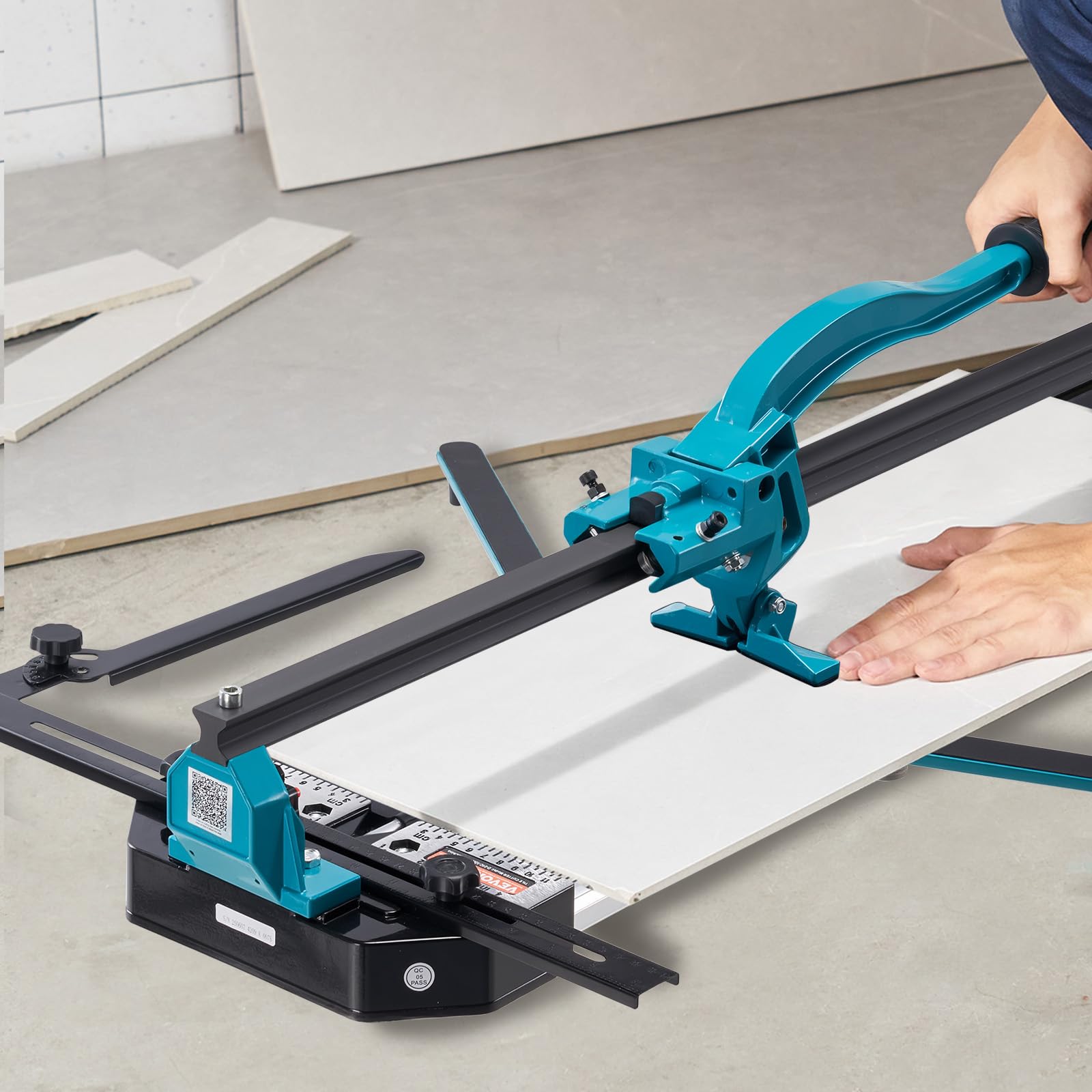 VEVOR 1200mm Manuelle Fliesenschneider Schnittlänge Schneiden Effizient 120cm mit einstellbar Positionierungsfunktion