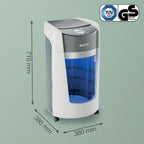 Leitz IQ OptiMax Office P5 Aktenvernichter mit Mikroschnitt, 12-10 Blatt (70-80 g/m²), Rotierender 35 Liter Behälter für 33% mehr Volumen (550 x A4), Extrem leise, 120 Min Dauerbetrieb, Weiß, 83600000