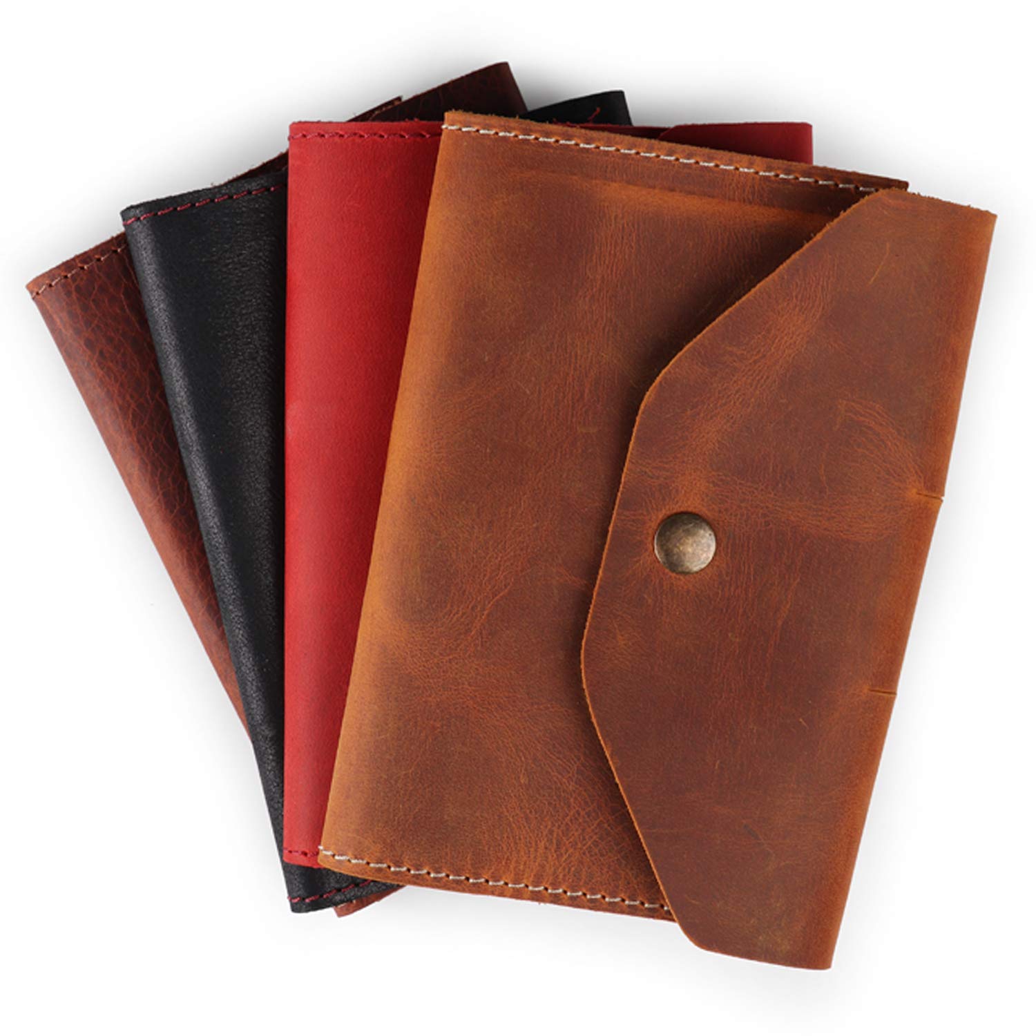 Londo Echtleder Portfolio – Schreibmappe mit Notizblock & Druckknopfverschluss für Business, Büro & Reisen