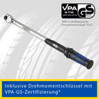Goodyear Radwechselset, 6-teilig, Drehmomentschlüssel + Umschaltknarre + 3-tlg. Steckschlüsselsatz + Verlängerung, Box, Schwarz