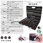 KS Tools 917.0779 1/4"+3/8"+1/2" Steckschlüssel-Satz, 179-tlg